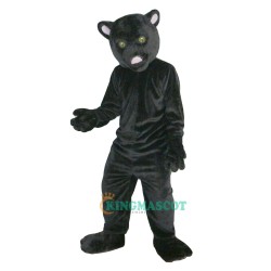 Black Leopard Panther Cartoon Uniform, Black Leopard Panther Cartoon Mascot Costume