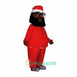 Black Santa Uniform, Black Santa Mascot Costume