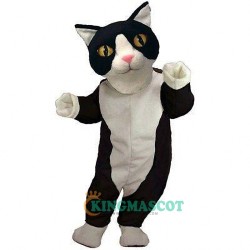 Cat Uniform, Black & White Cat Mascot Costume