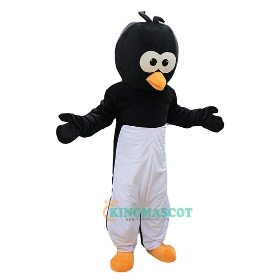 Black White Crow Cartoon Uniform, Black White Crow Cartoon Mascot Costume