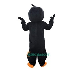 Black White Crow Cartoon Uniform, Black White Crow Cartoon Mascot Costume