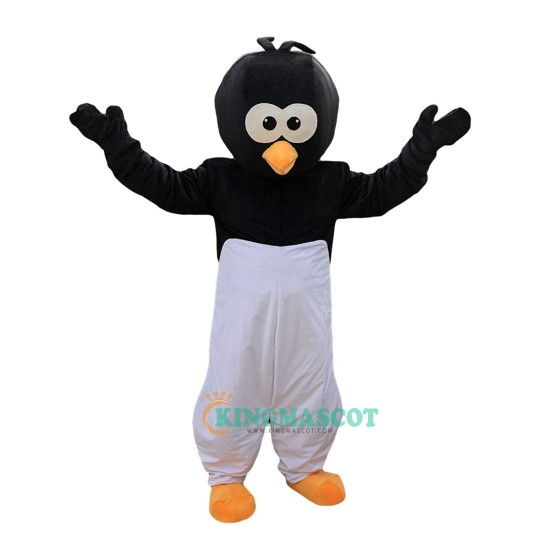 Black White Crow Cartoon Uniform, Black White Crow Cartoon Mascot Costume