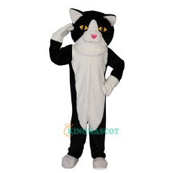 Black and White Cat Cartoon Uniform, Black and White Cat Cartoon Mascot Costume