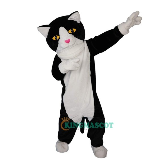 Black and White Cat Cartoon Uniform, Black and White Cat Cartoon Mascot Costume