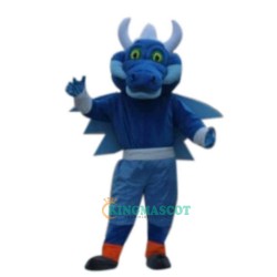 Blue Dragon Dinosaur Monster Cartoon Uniform, Blue Dragon Dinosaur Monster Cartoon Mascot Costume