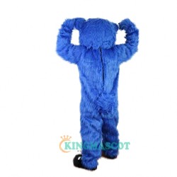 Blue Long Hairy Bear Uniform, Blue Long Hairy Bear Mascot Costume