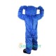 Blue Long Hairy Bear Uniform, Blue Long Hairy Bear Mascot Costume