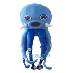 Blue Octopus Cartoon Uniform, Blue Octopus Cartoon Mascot Costume