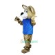 Blue Vest Wild Cat Cartoon Uniform, Blue Vest Wild Cat Cartoon Mascot Costume