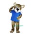 Blue Vest Wild Cat Cartoon Uniform, Blue Vest Wild Cat Cartoon Mascot Costume