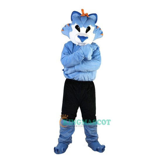 Blue Wolf Cartoon Uniform, Blue Wolf Cartoon Mascot Costume