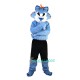 Blue Wolf Cartoon Uniform, Blue Wolf Cartoon Mascot Costume
