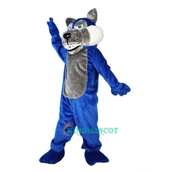 Blue Wolf Wolfish Cartoon Uniform, Blue Wolf Wolfish Cartoon Mascot Costume