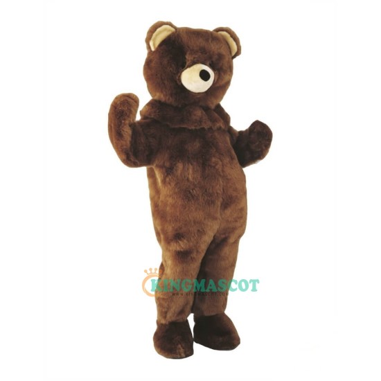 Brown Power Bear Uniform, Brown Power Bear Mascot Costume
