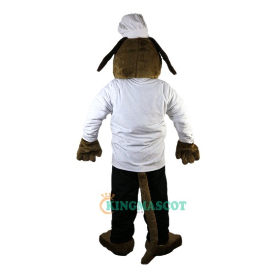 Brown Dog Chef Cook Uniform, Brown Dog Chef Cook Mascot Costume