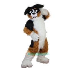 Brown Dog Husky Cartoon Uniform, Brown Dog Husky Cartoon Mascot Costume