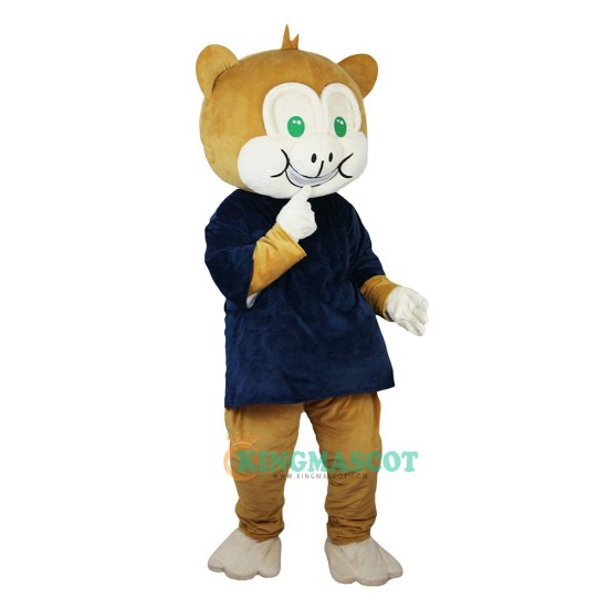 Brown Monkey Cartoon Uniform, Brown Monkey Cartoon Mascot Costume