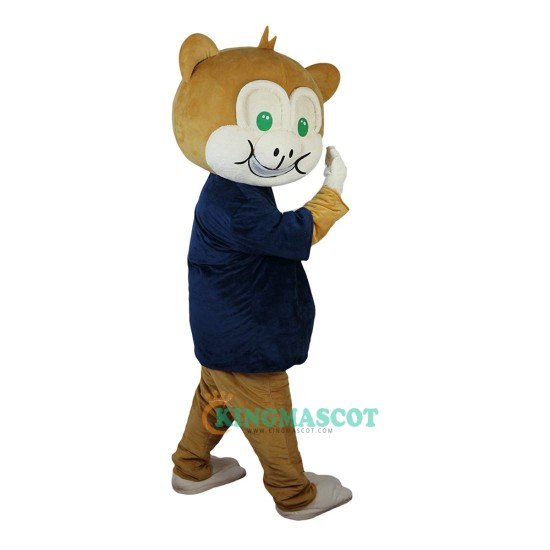 Brown Monkey Cartoon Uniform, Brown Monkey Cartoon Mascot Costume