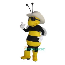 College Handsome Glasses Bee Uniform, College Handsome Glasses Bee Mascot Costume