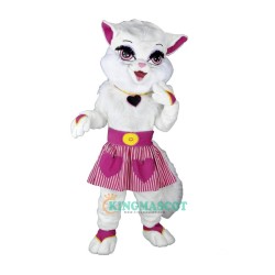 Cat White Uniform, Cat White Mascot Costume
