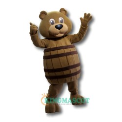 Bear Uniform, Cute Barrel Bear Mascot Costume