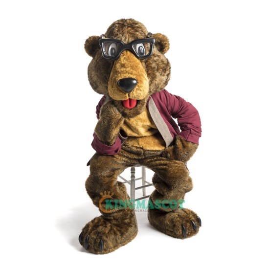 College Bear Uniform, College Bear Mascot Costume