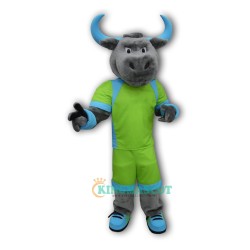 College Handsome Bull Uniform, College Handsome Bull Mascot Costume