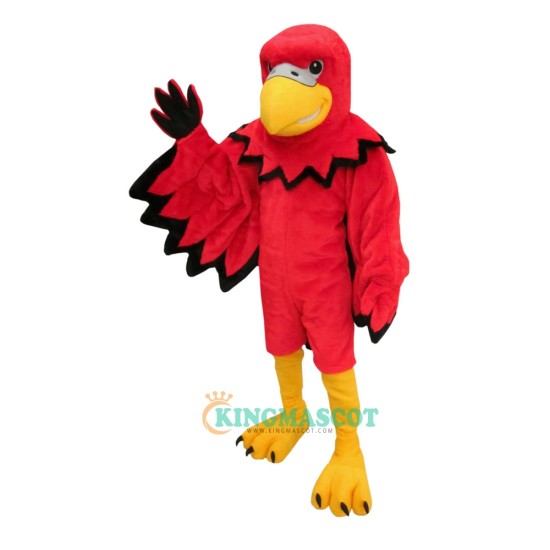 College Red Bird Uniform, College Red Bird Mascot Costume