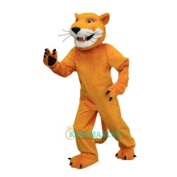 College Yellow Cougar Uniform, College Yellow Cougar Mascot Costume