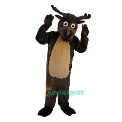 Dark Brown Elk Cartoon Uniform, Dark Brown Elk Cartoon Mascot Costume