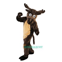 Dark Brown Elk Cartoon Uniform, Dark Brown Elk Cartoon Mascot Costume
