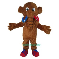 Elephant Brown Mammoth Uniform, Elephant Brown Mammoth Mascot Costume