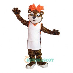 College Girl Tiger Uniform, College Girl Tiger Mascot Costume
