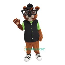 Glasses Handsome Chipmunk Uniform, Glasses Handsome Chipmunk Mascot Costume