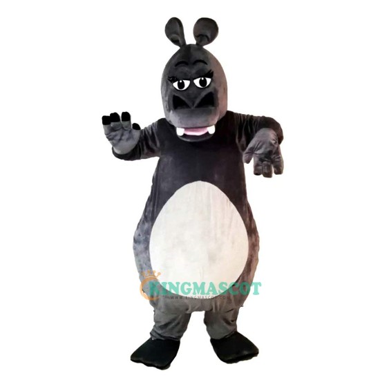 Gray Hippopotamus Cartoon Uniform, Gray Hippopotamus Cartoon Mascot Costume