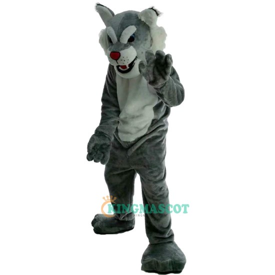 Gray Tiger Wildcat Cartoon Uniform, Gray Tiger Wildcat Cartoon Mascot Costume