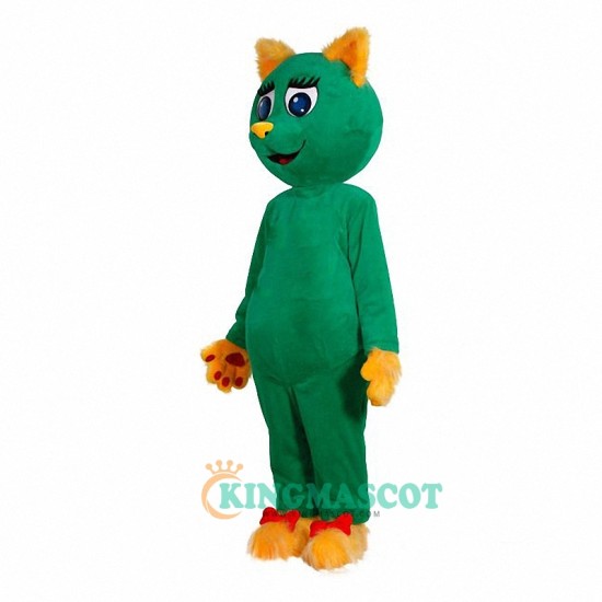 Green Cat Uniform, Green Cat Mascot Costume