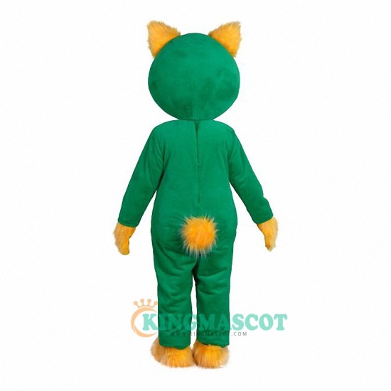 Green Cat Uniform, Green Cat Mascot Costume