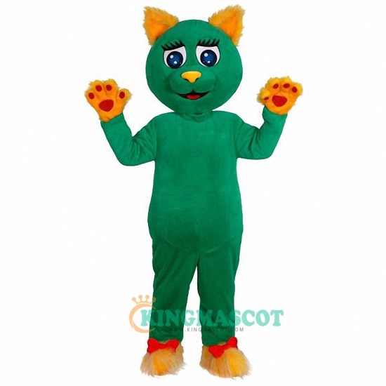 Green Cat Uniform, Green Cat Mascot Costume
