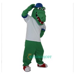 Green Crocodile Alligator Crocodilian Cayman Caiman Cartoon Uniform, Green Crocodile Alligator Crocodilian Cayman Caiman Cartoon Mascot Costume
