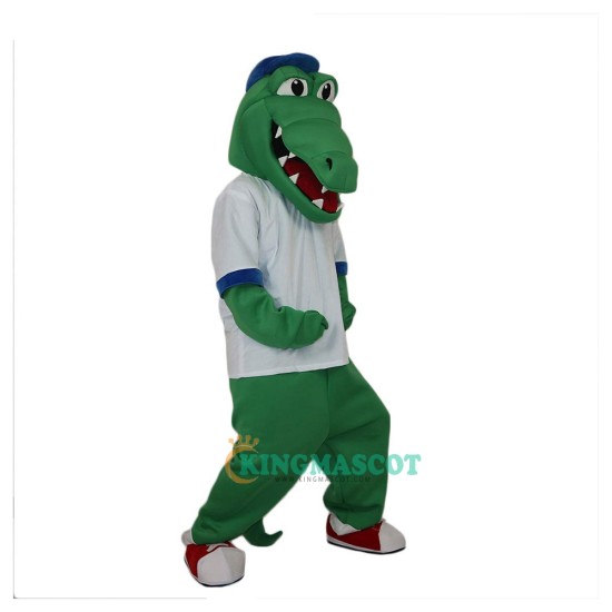 Green Crocodile Alligator Crocodilian Cayman Caiman Cartoon Uniform, Green Crocodile Alligator Crocodilian Cayman Caiman Cartoon Mascot Costume