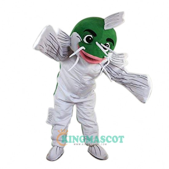 Green Fish Cartoon Uniform, Green Fish Cartoon Mascot Costume