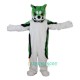 Green Fox Dog Husky Cartoon Uniform, Green Fox Dog Husky Cartoon Mascot Costume