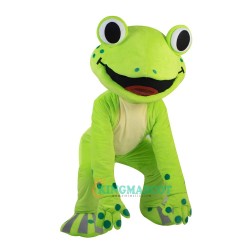 Green Frog Cartoon Uniform, Green Frog Cartoon Mascot Costume