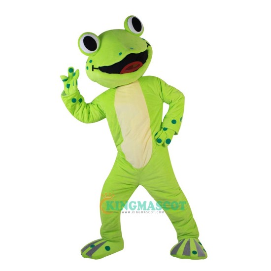 Green Frog Cartoon Uniform, Green Frog Cartoon Mascot Costume