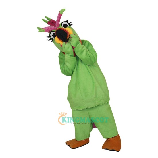 Bird Cartoon  Uniform, Green Parrot