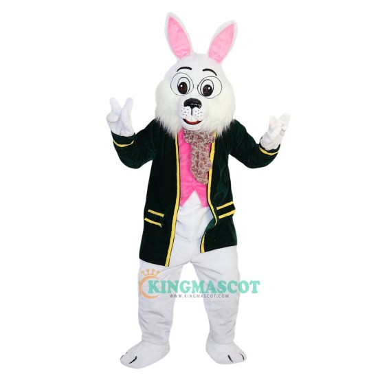 Green Suit Easter Bunny Uniform, Green Suit Easter Bunny Mascot Costume