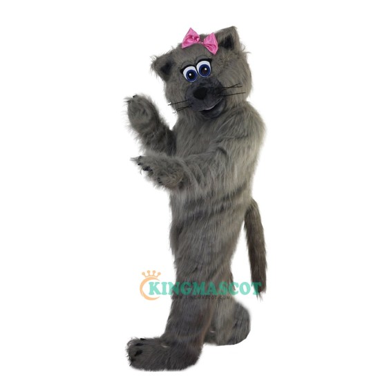 Grey Cat Cartoon Uniform, Grey Cat Cartoon Mascot Costume