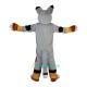 Grey Fox Dog Husky Cartoon Uniform, Grey Fox Dog Husky Cartoon Mascot Costume