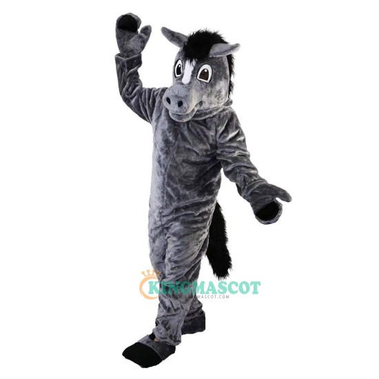 Grey Horse Cartoon Uniform, Grey Horse Cartoon Mascot Costume